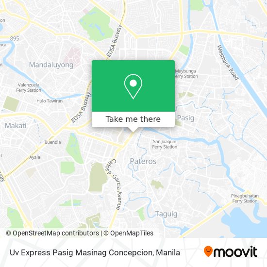 Uv Express Pasig Masinag Concepcion map