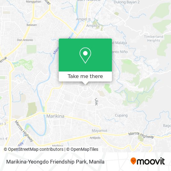 Marikina-Yeongdo Friendship Park map