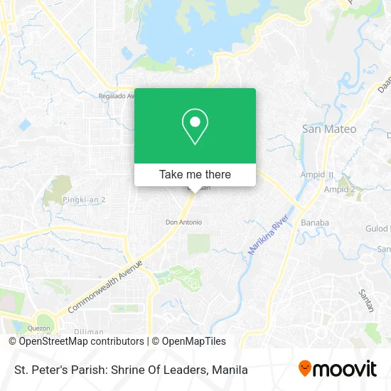 St. Peter's Parish: Shrine Of Leaders map