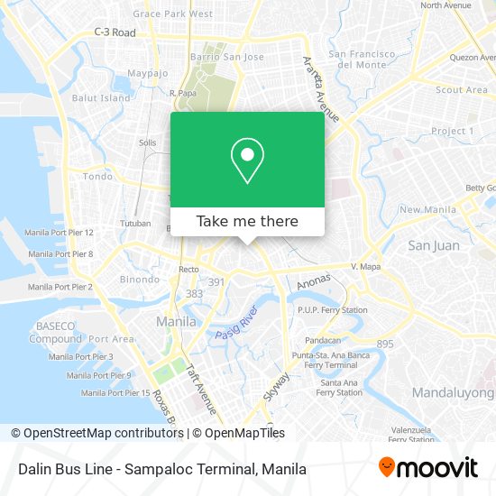 Dalin Bus Line - Sampaloc Terminal map