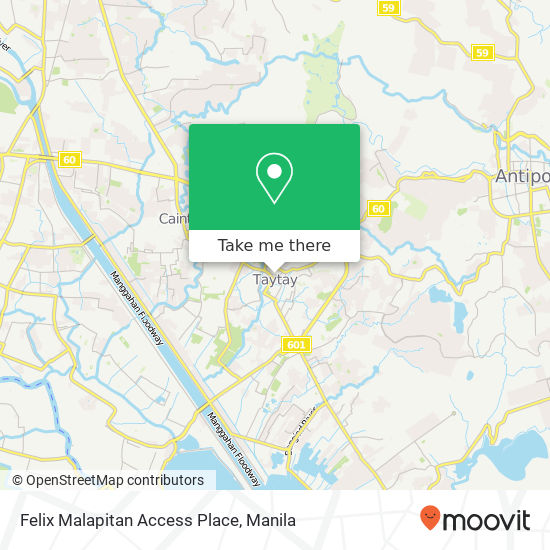 Felix Malapitan Access Place map