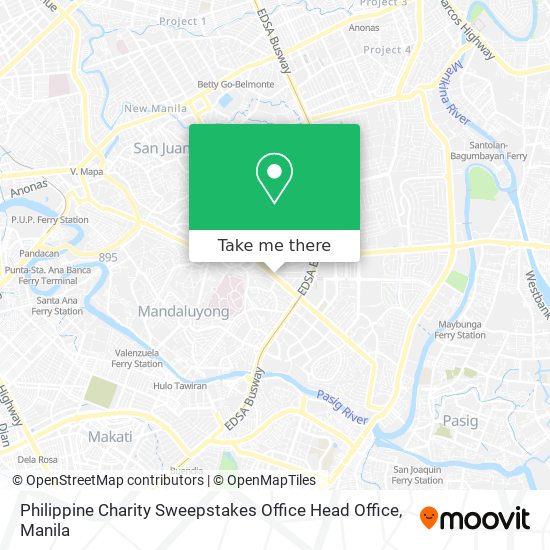 Philippine Charity Sweepstakes Office Head Office map