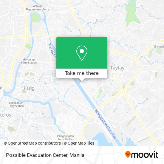 Possible Evacuation Center map