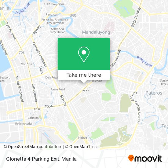 Glorietta 4 Parking Exit map