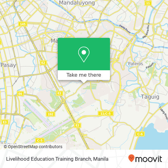 Livelihood Education Training Branch map