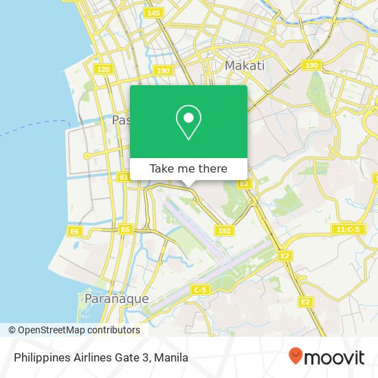 Philippines Airlines Gate 3 map