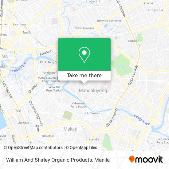 William And Shirley Organic Products map