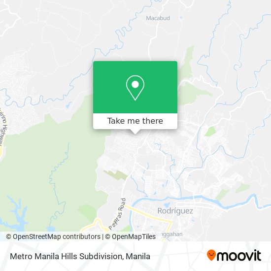 Metro Manila Hills Subdivision map