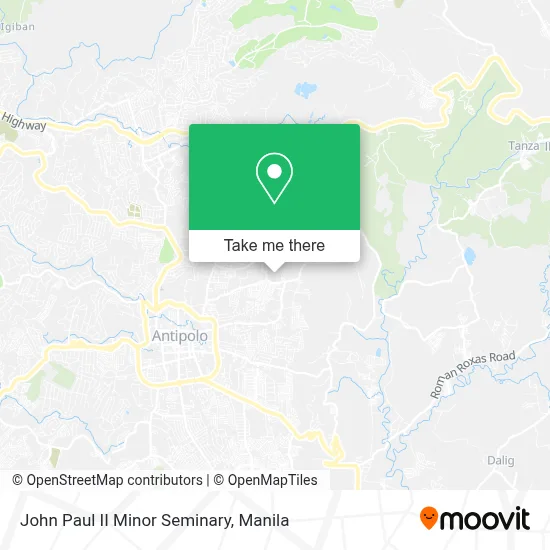 John Paul II Minor Seminary map