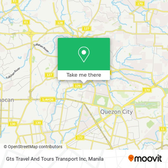 Gts Travel And Tours Transport Inc map