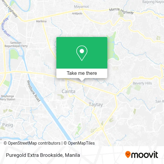 Puregold Extra Brookside map