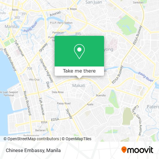 Chinese Embassy map