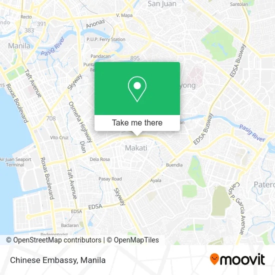 Chinese Embassy map