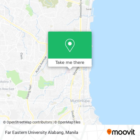 Far Eastern University Alabang map