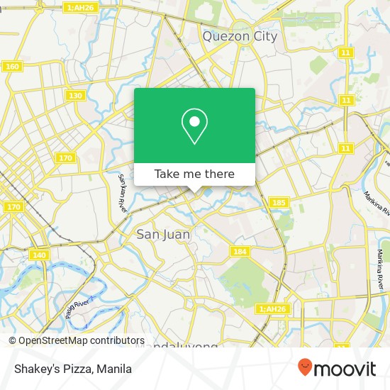 Shakey's Pizza map
