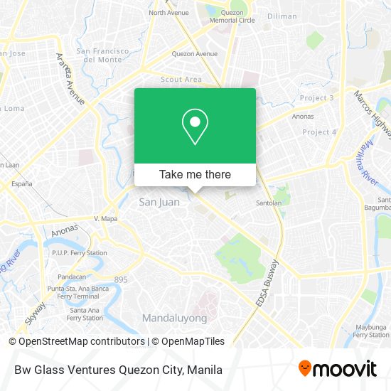 Bw Glass Ventures Quezon City map