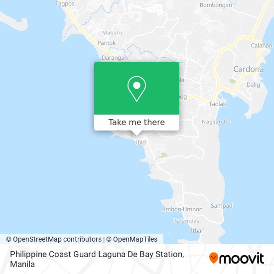 Philippine Coast Guard Laguna De Bay Station map