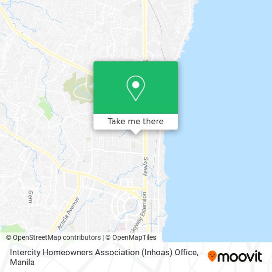 Intercity Homeowners Association (Inhoas) Office map