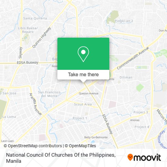 National Council Of Churches Of the Philippines map