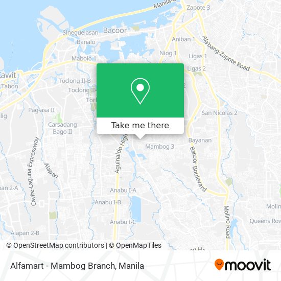 Alfamart - Mambog Branch map