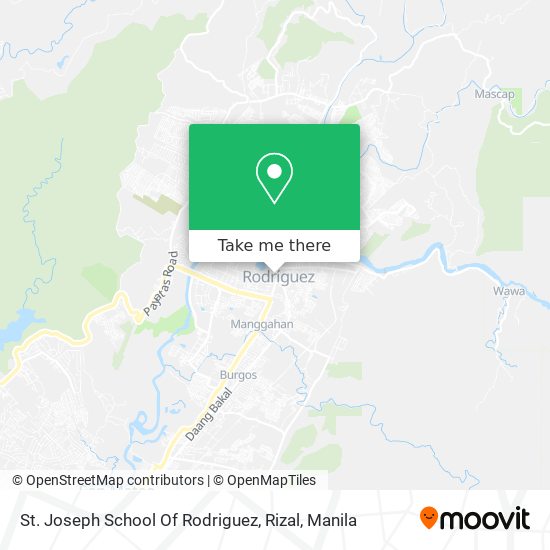 St. Joseph School Of Rodriguez, Rizal map