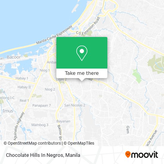Chocolate Hills  In Negros map