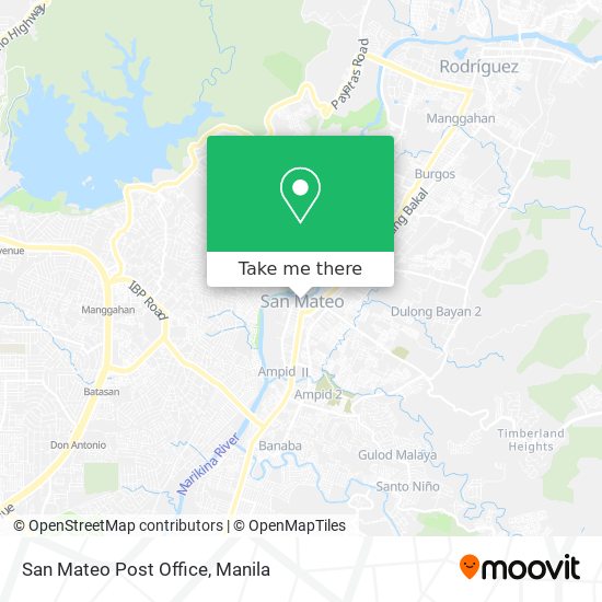 San Mateo Post Office map