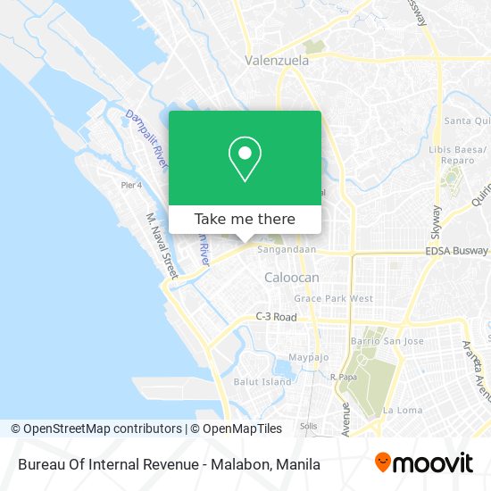 Bureau Of Internal Revenue - Malabon map