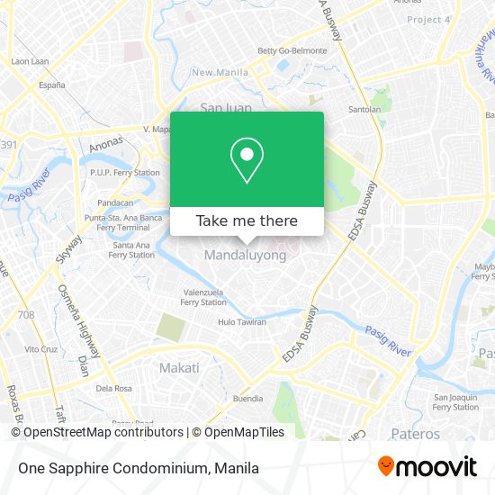 One Sapphire Condominium map