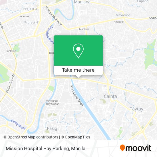 Mission Hospital Pay Parking map