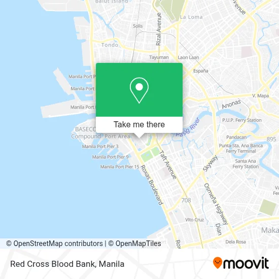 Red Cross Blood Bank map