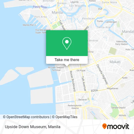 Upside Down Museum map