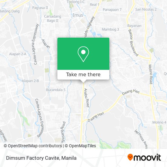 Dimsum Factory Cavite map