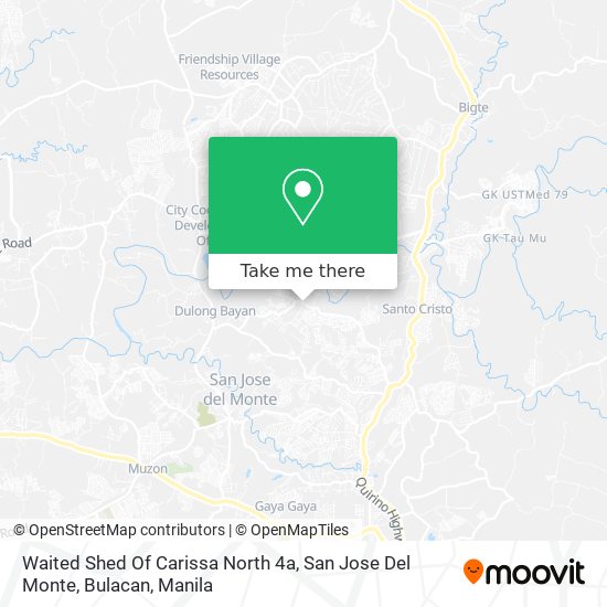 Waited Shed Of Carissa North 4a, San Jose Del Monte, Bulacan map