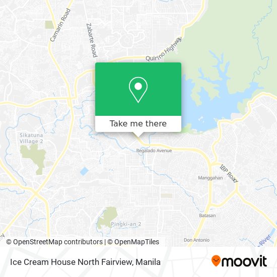 Ice Cream House North Fairview map