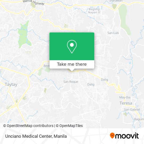 Unciano Medical Center map