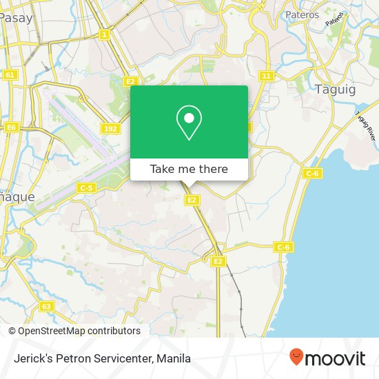 Jerick's Petron Servicenter map