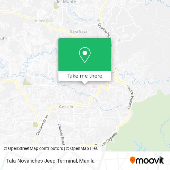 Tala-Novaliches Jeep Terminal map