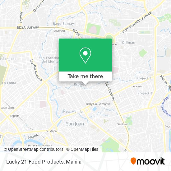 Lucky 21 Food Products map