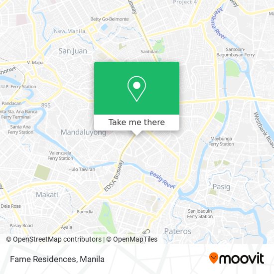 Fame Residences map