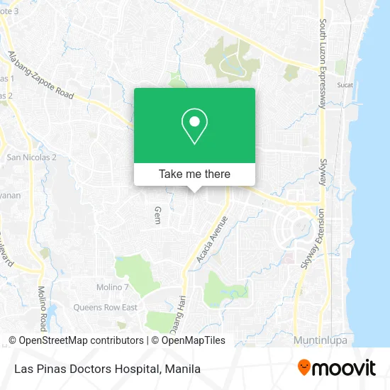 Las Pinas Doctors Hospital map