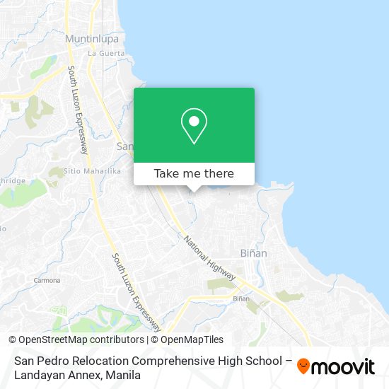 San Pedro Relocation Comprehensive High School – Landayan Annex map