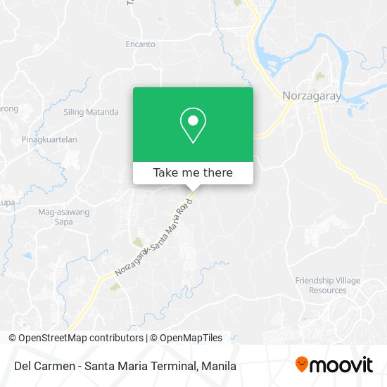 Del Carmen - Santa Maria Terminal map