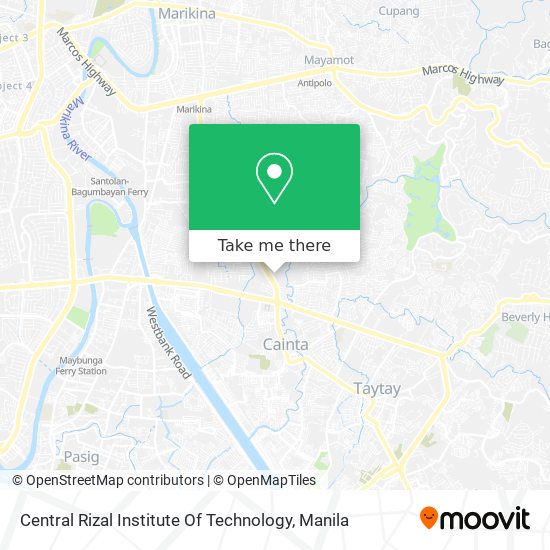 Central Rizal Institute Of Technology map