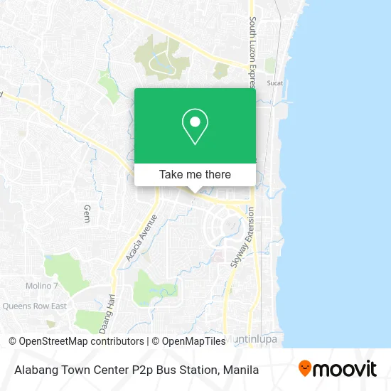 Alabang Town Center P2p Bus Station map
