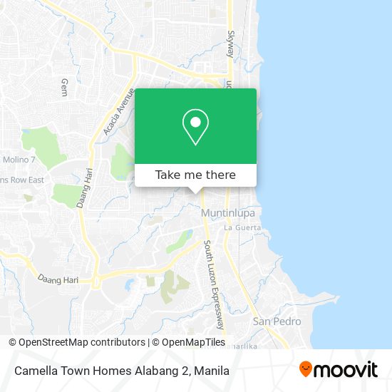 Camella Town Homes Alabang 2 map