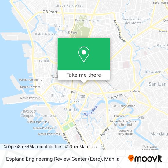 Esplana Engineering Review Center (Eerc) map