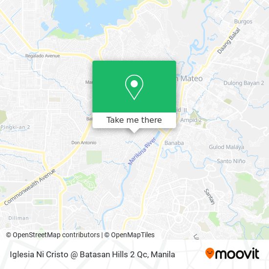 Iglesia Ni Cristo @ Batasan Hills 2 Qc map