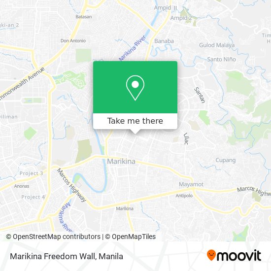 Marikina Freedom Wall map
