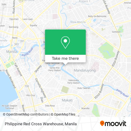Philippine Red Cross Warehouse map